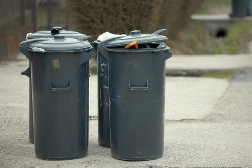 Recycling center handling furniture items